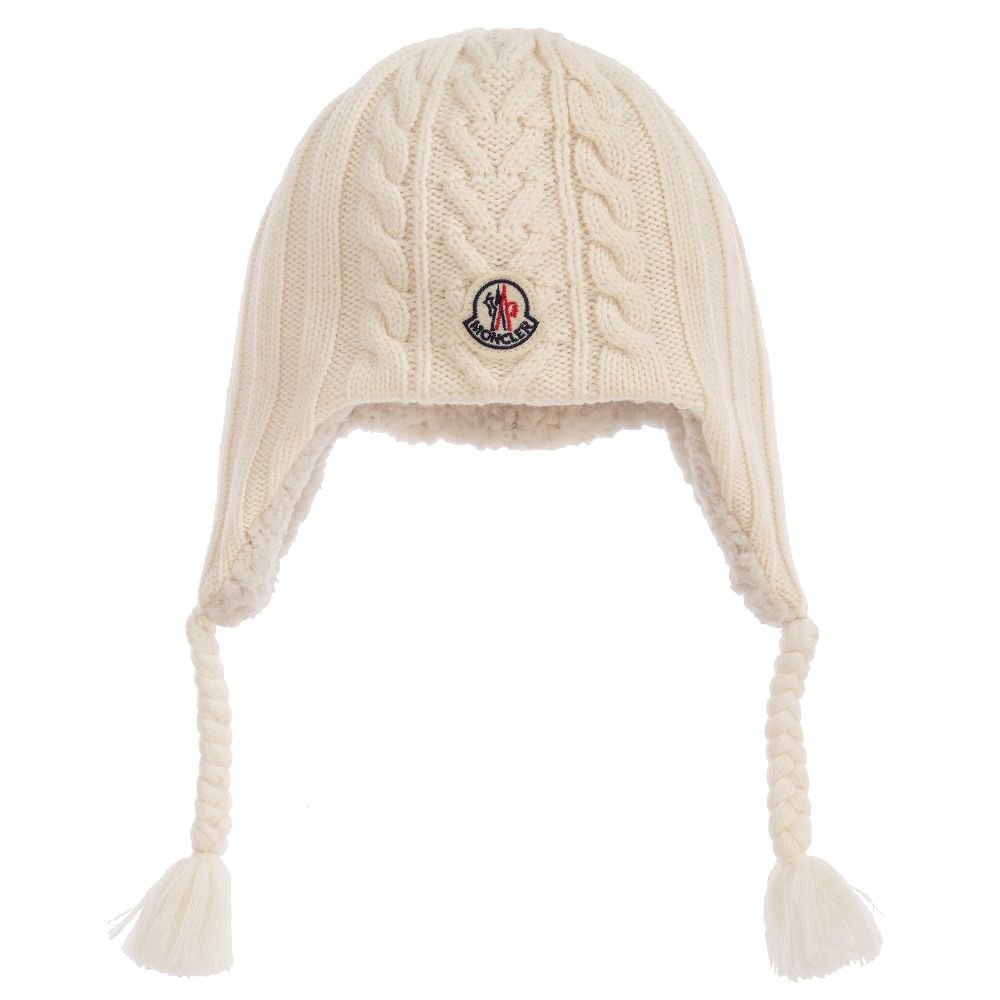 Boys & Girls White Wool Hat