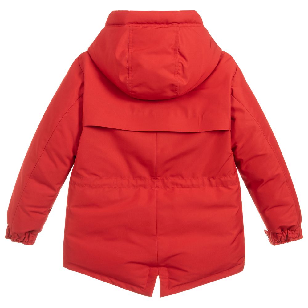 Boys Red "AIRON" Padded Down Jacket