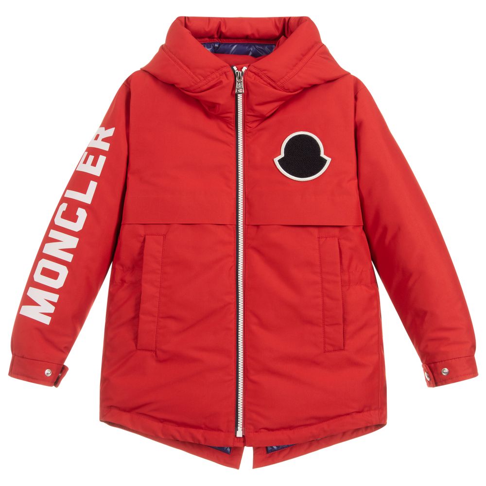 Boys Red "AIRON" Padded Down Jacket