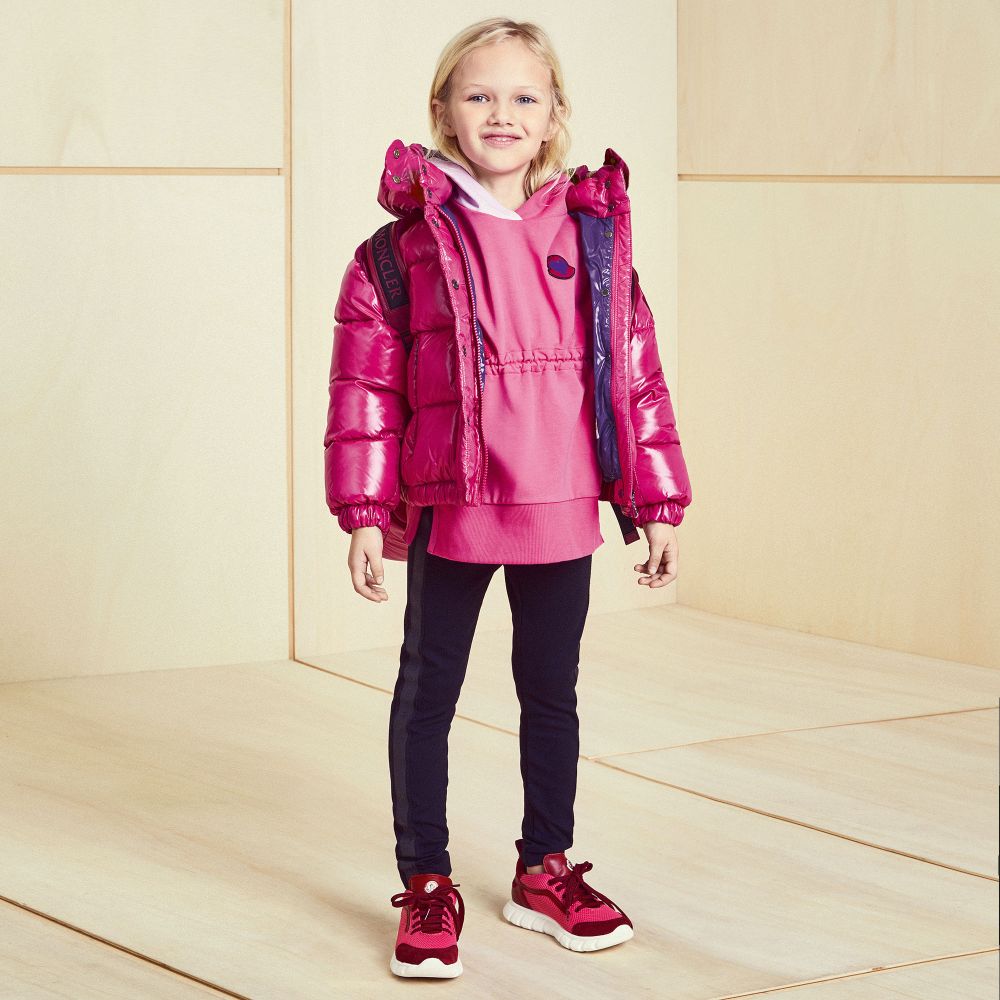 Girls Pink "CHOUETTE" Padded Down Puffer Jacket