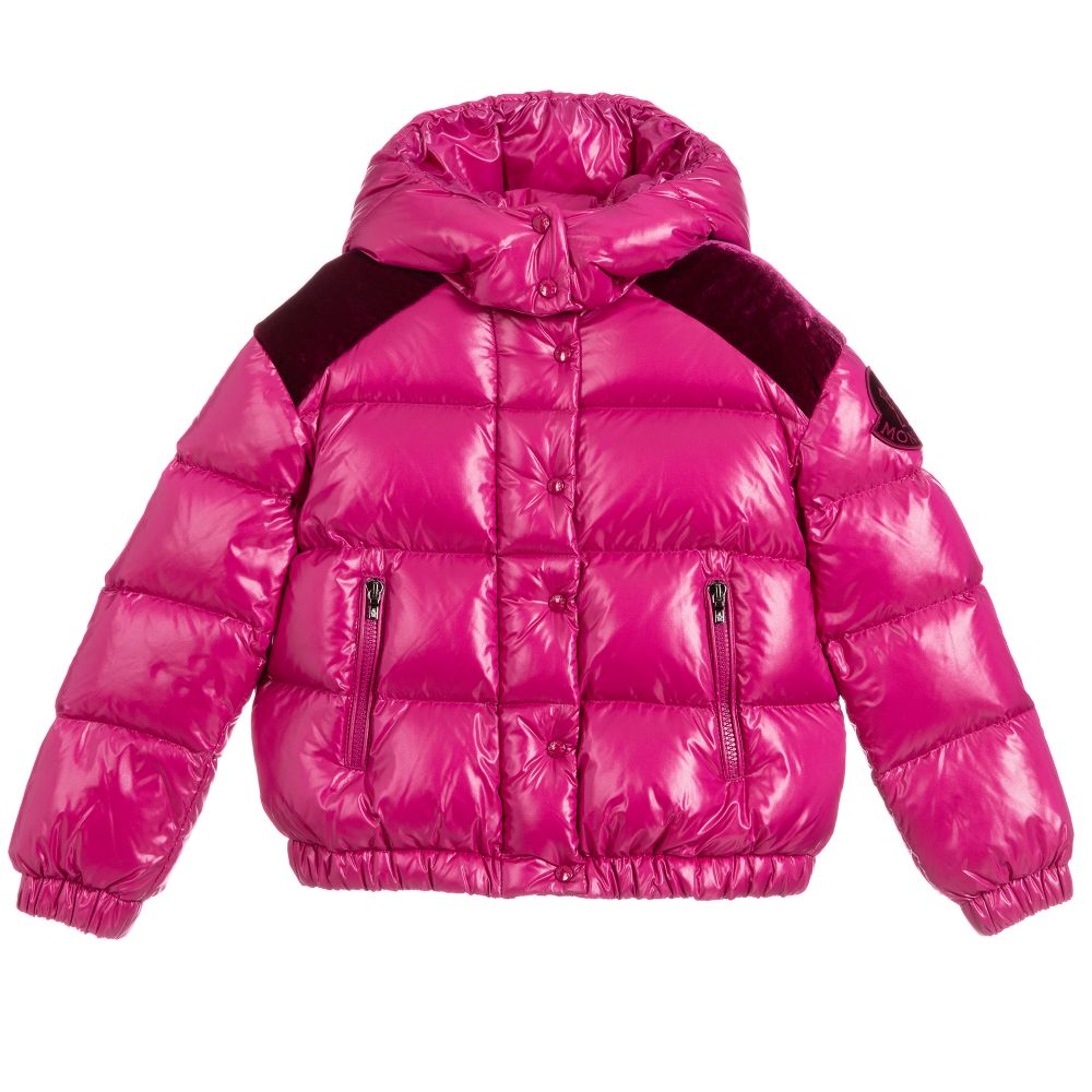 Girls Pink "CHOUETTE" Padded Down Puffer Jacket