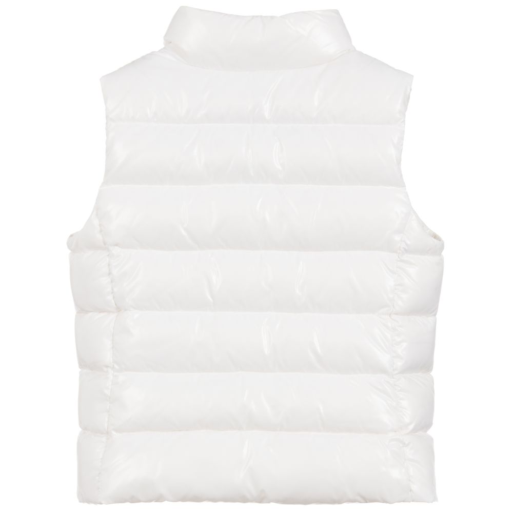 Girls White "GHANY" Padded Down Gilet