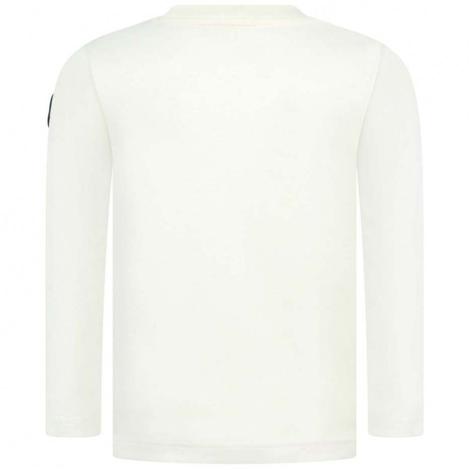 Boys Ivory Logo Cotton Shirt