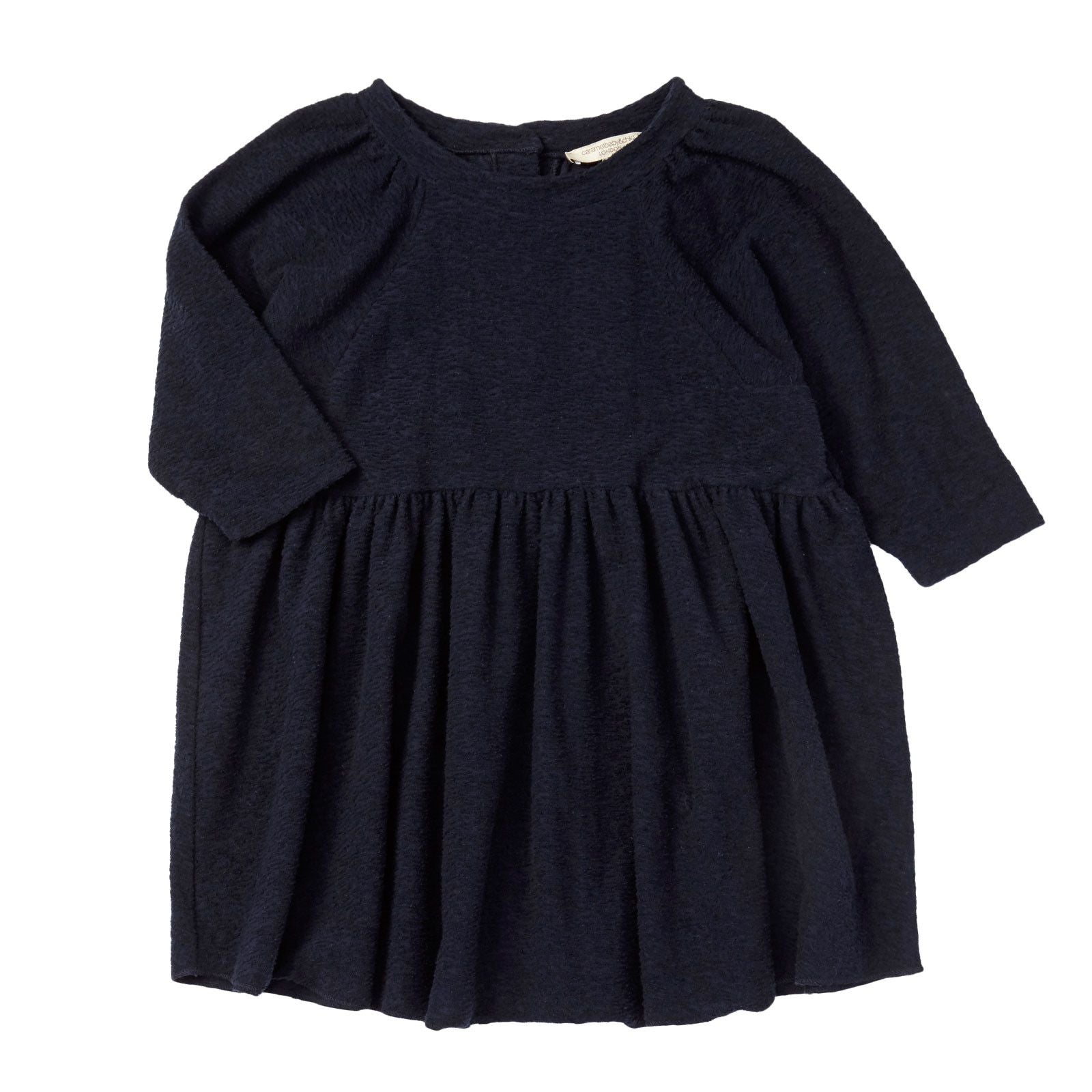 Girls Navy Blue Cotton Woven Dress - CÉMAROSE | Children's Fashion Store