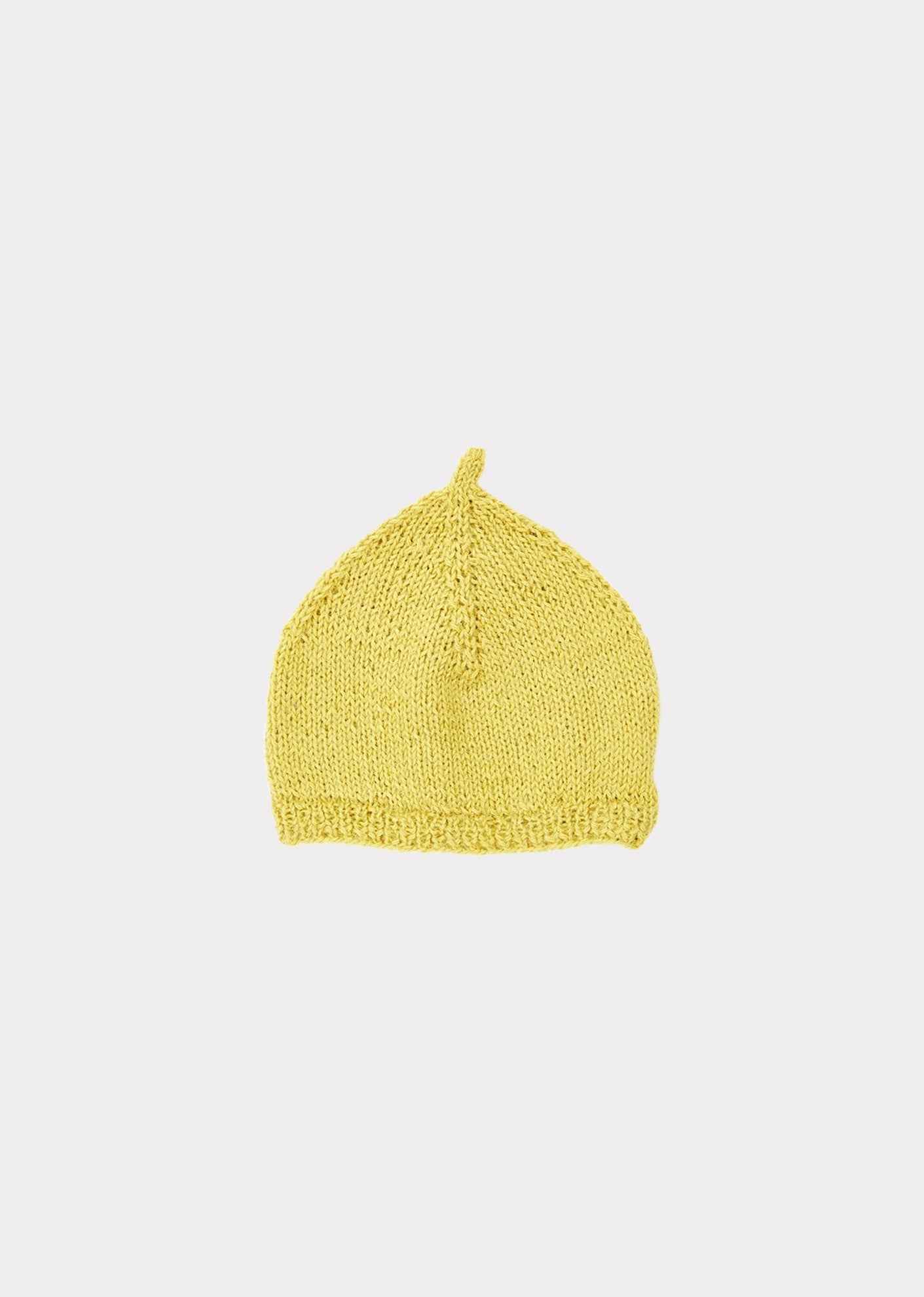 Baby Girls Yellow Alpaca Wool Hat