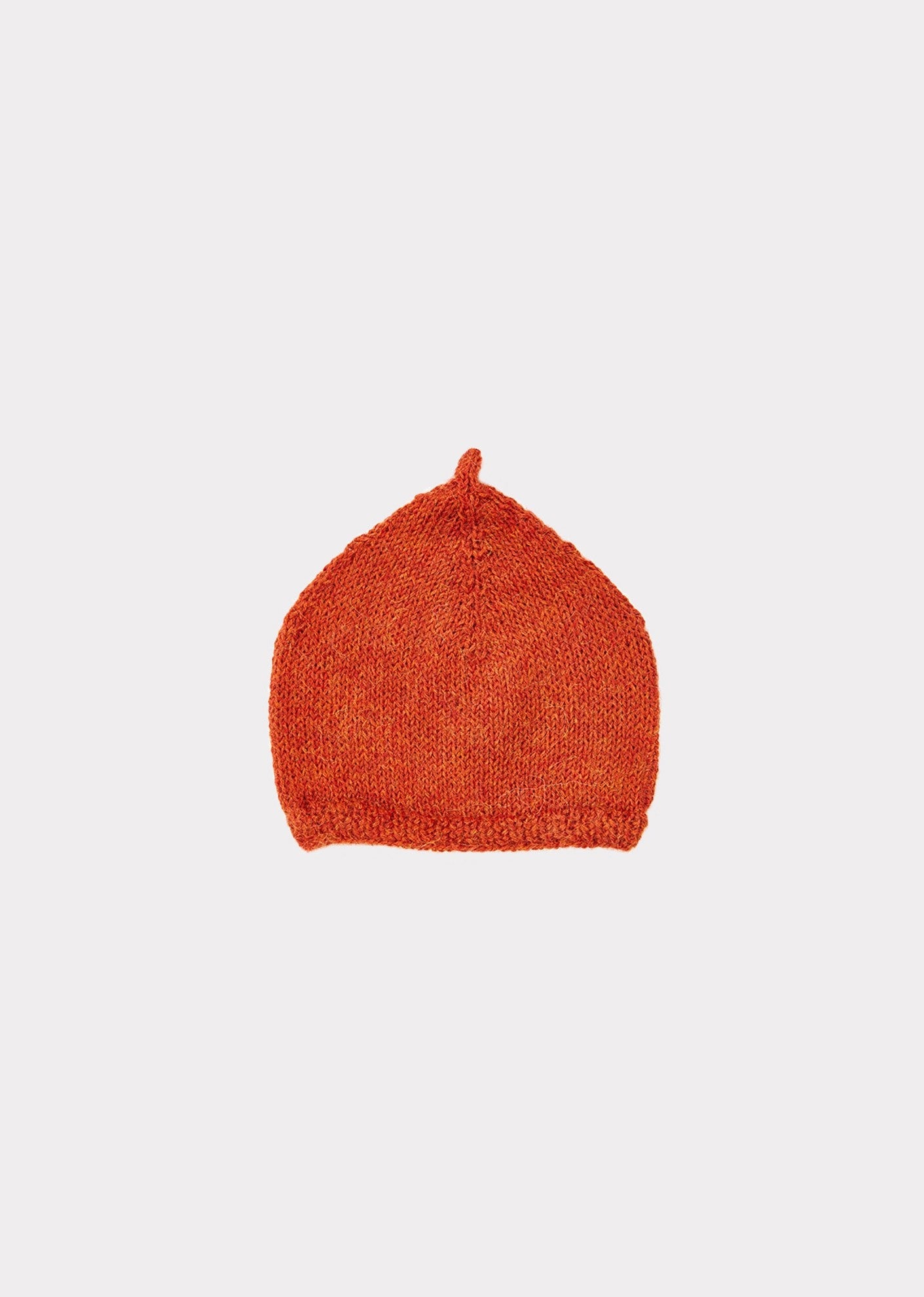 Baby Girls Orange Alpaca Wool Hat