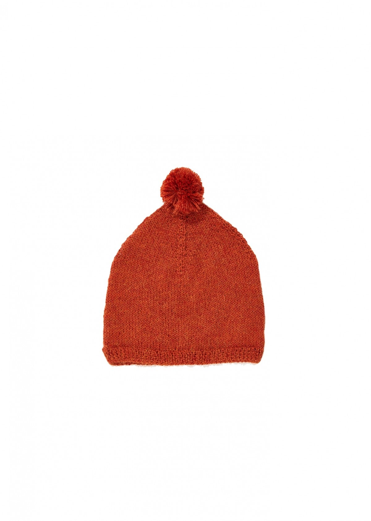 Girls Orange Alpaca Wool Hat