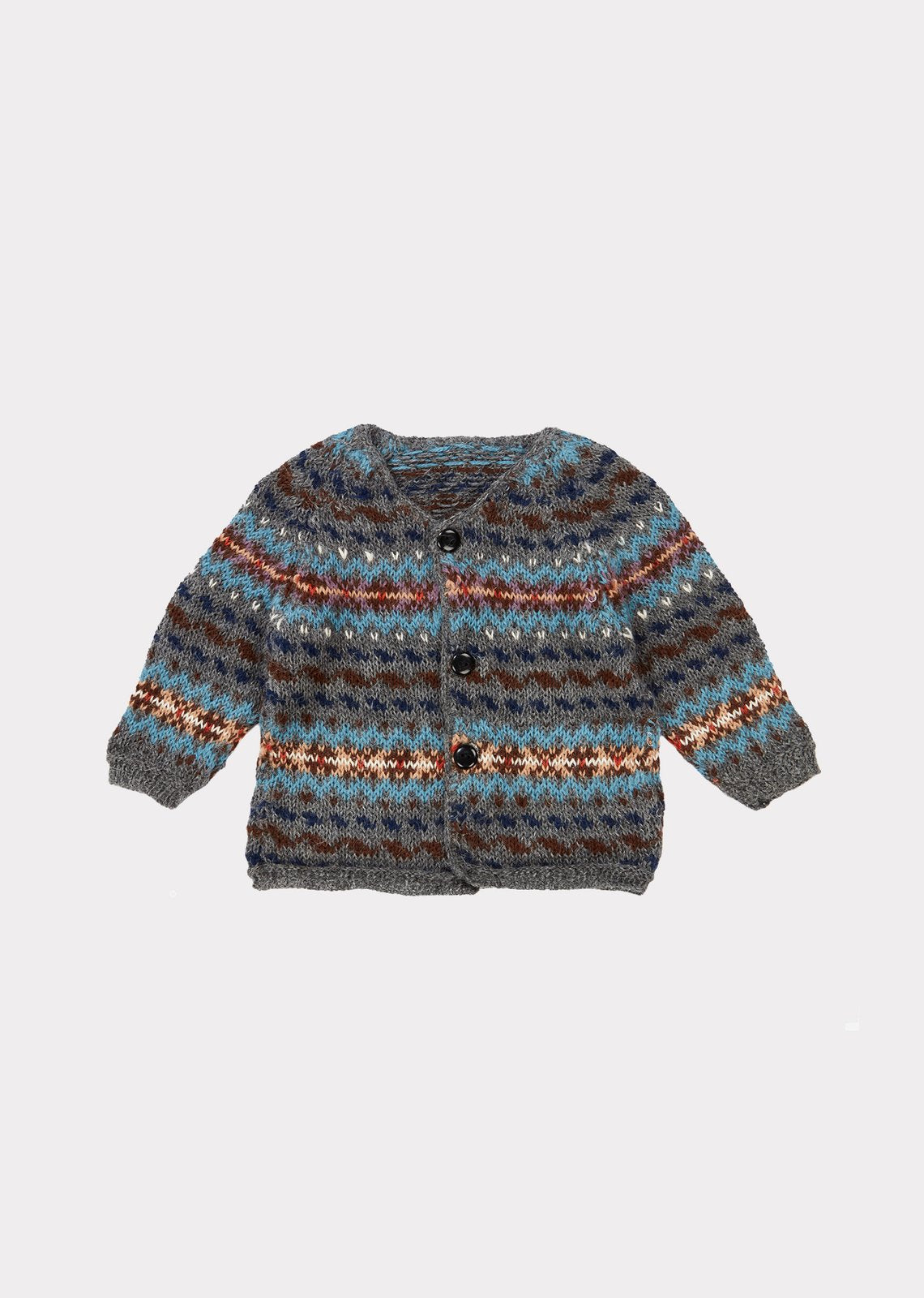 Baby Boys Grey Alpaca Cardigan