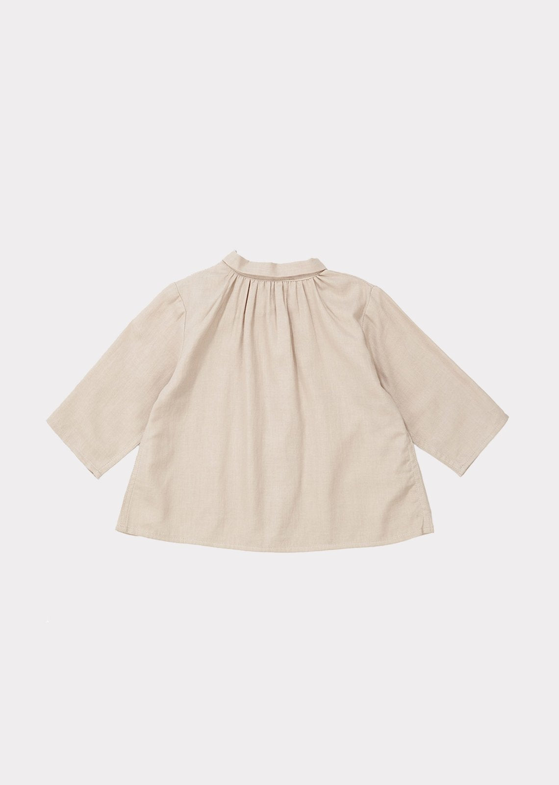 Baby Girls Beige Cotton Shirt