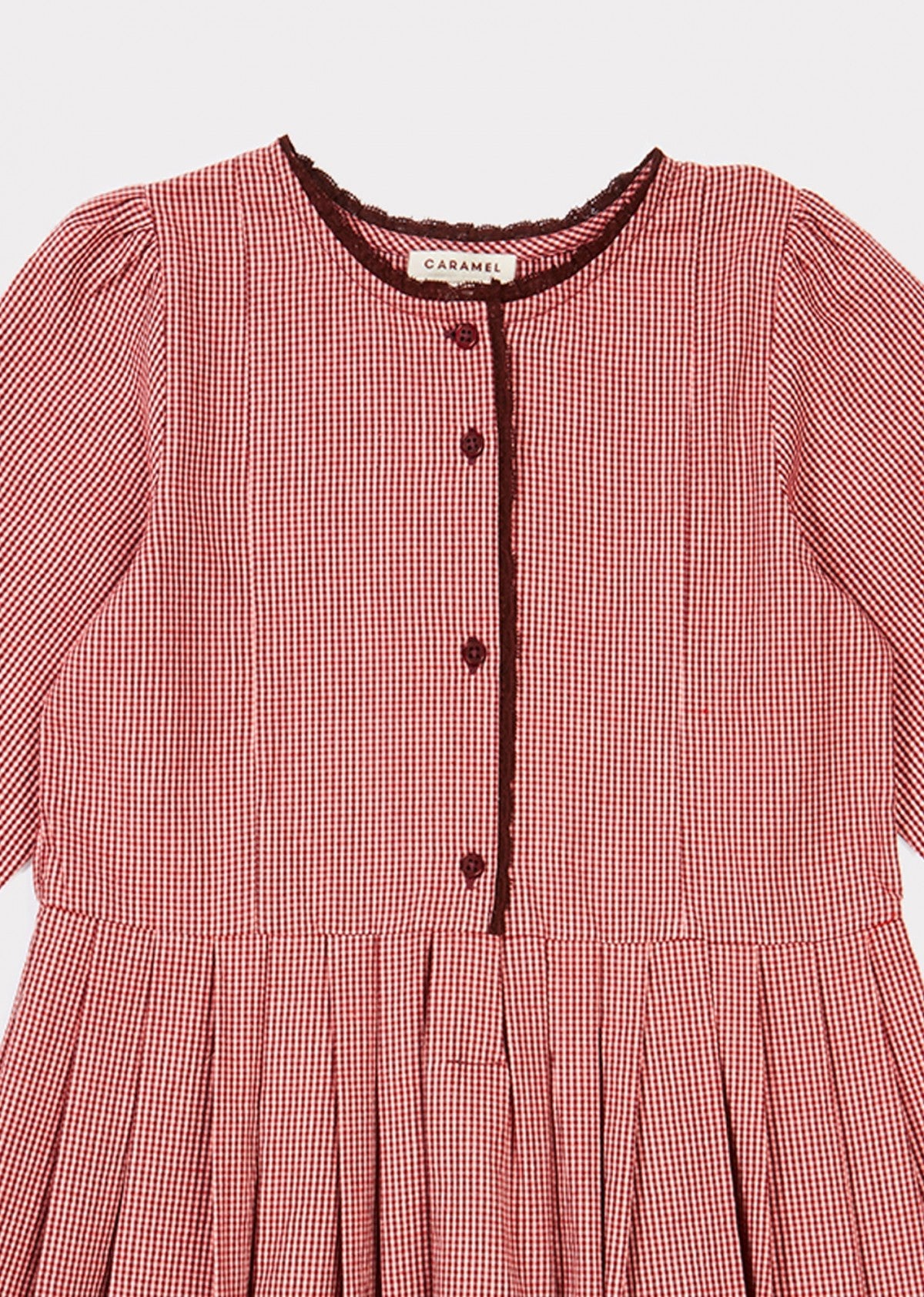 Girls Poppy Check Cotton Dress