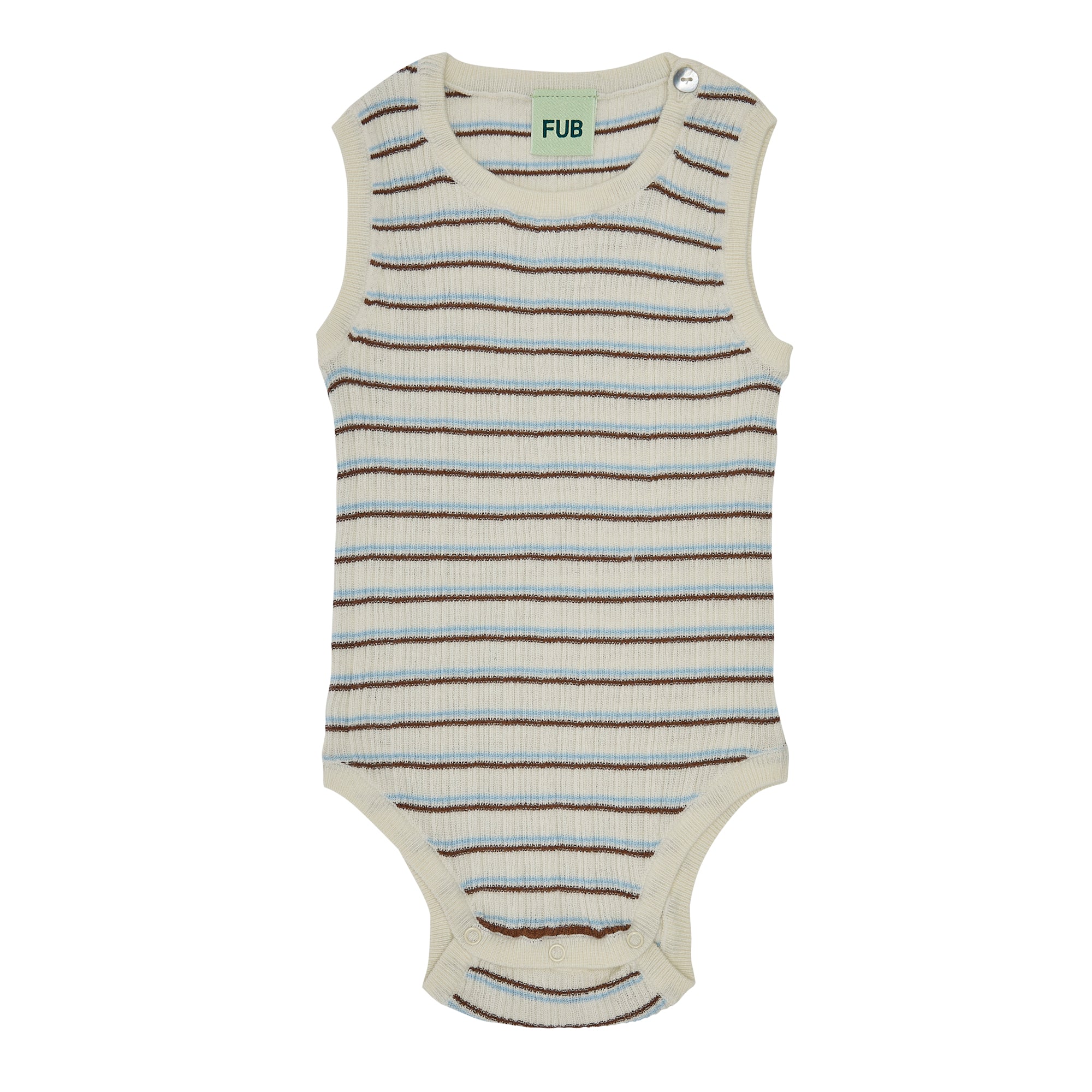 Baby Boys & Girls Blue Stripes Cotton Babysuit