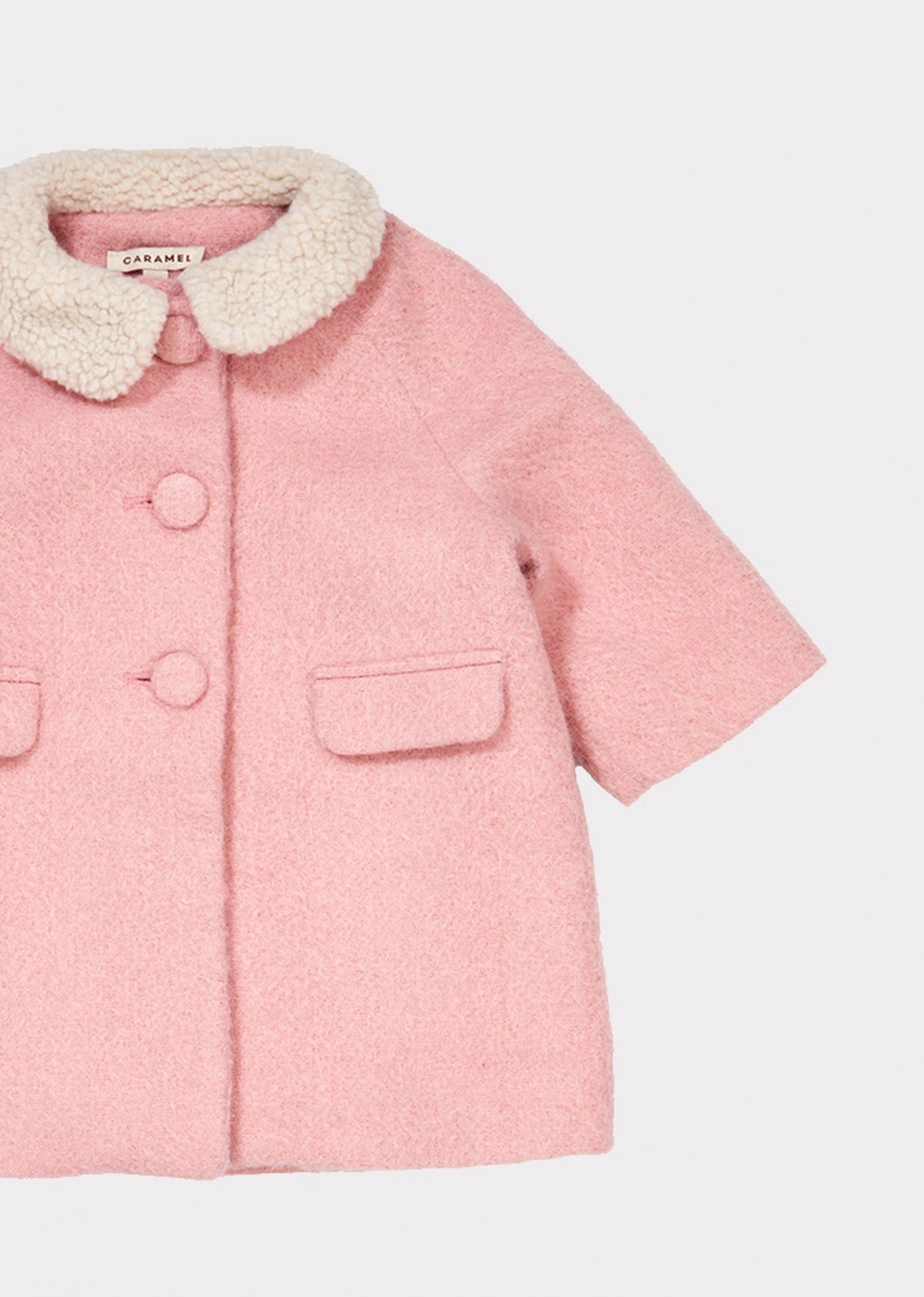 Baby Girls Pink Wool Coat