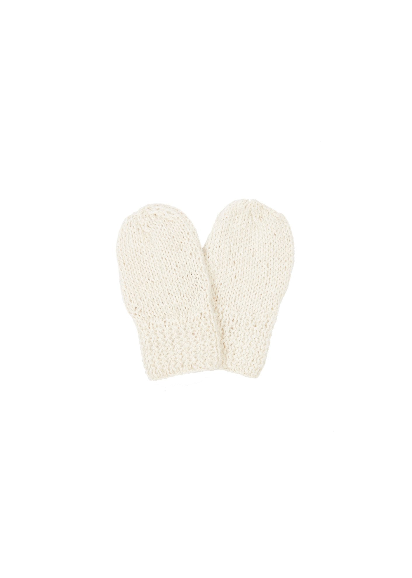 Baby Girls Beige Alpaca Gloves