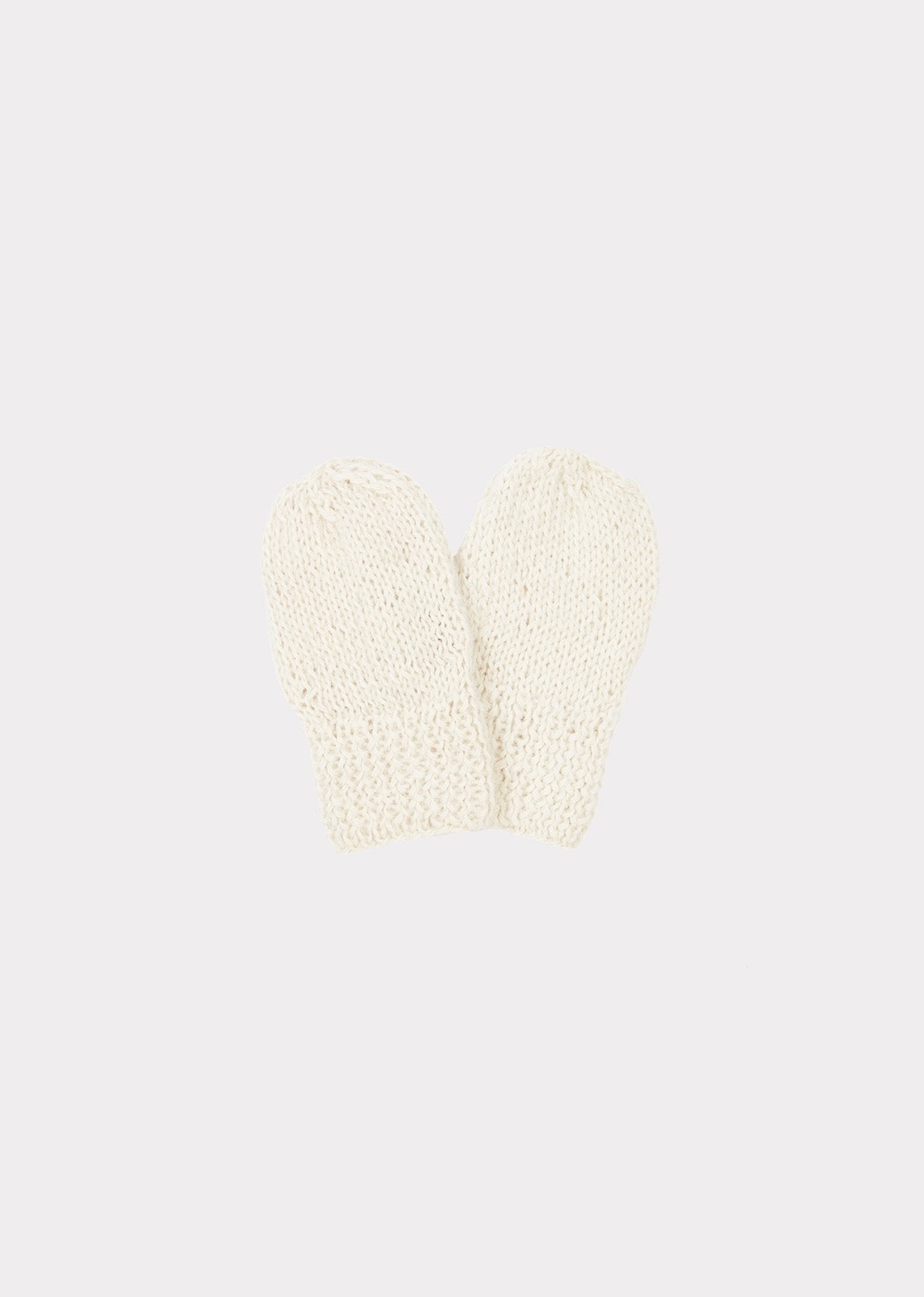 Baby Girls Beige Alpaca Gloves