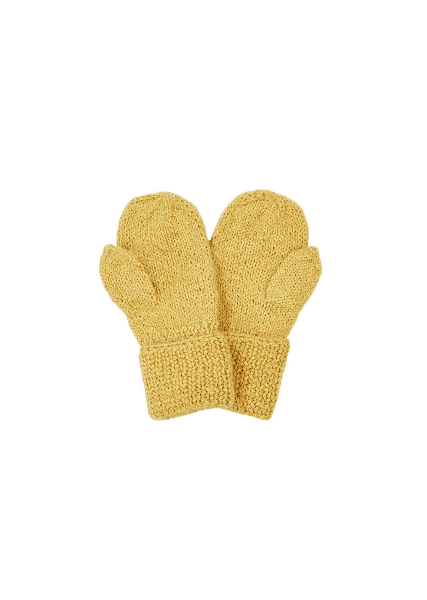 Girls Yellow Alpaca Gloves