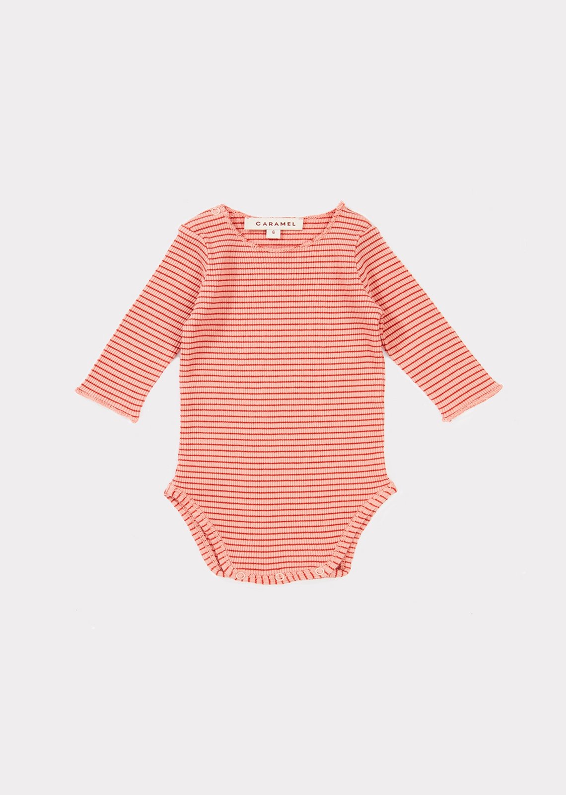 Baby Girls Pink Striped Cotton Babysuit