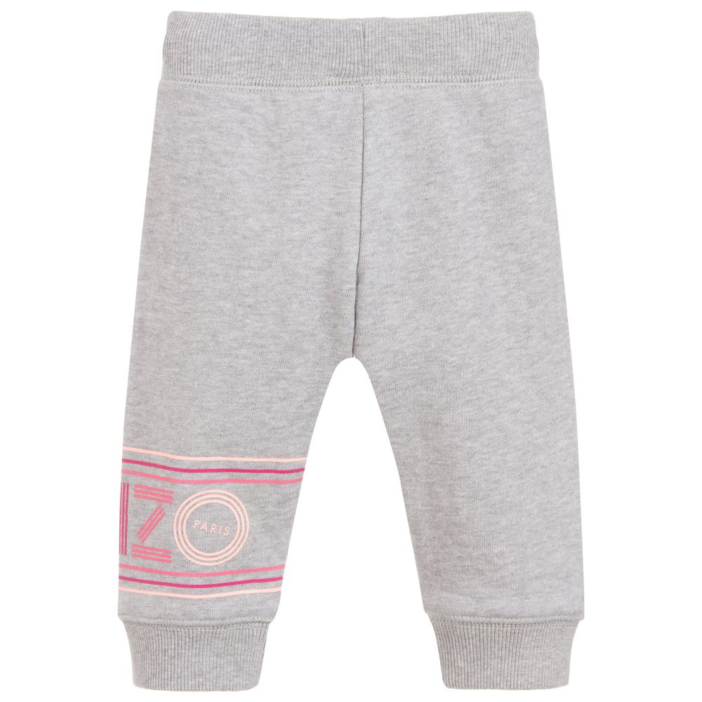 Baby Girls Grey Cotton Trousers