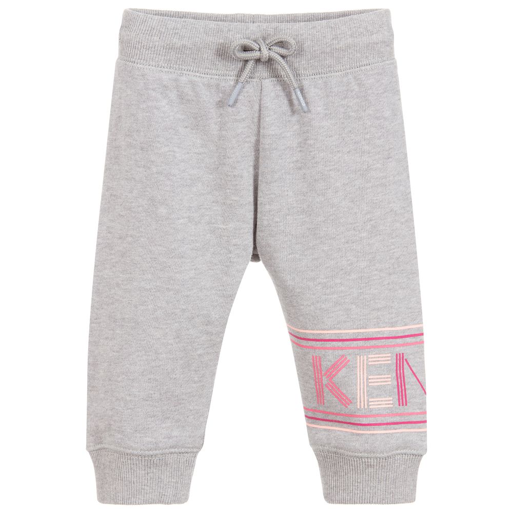 Baby Girls Grey Cotton Trousers