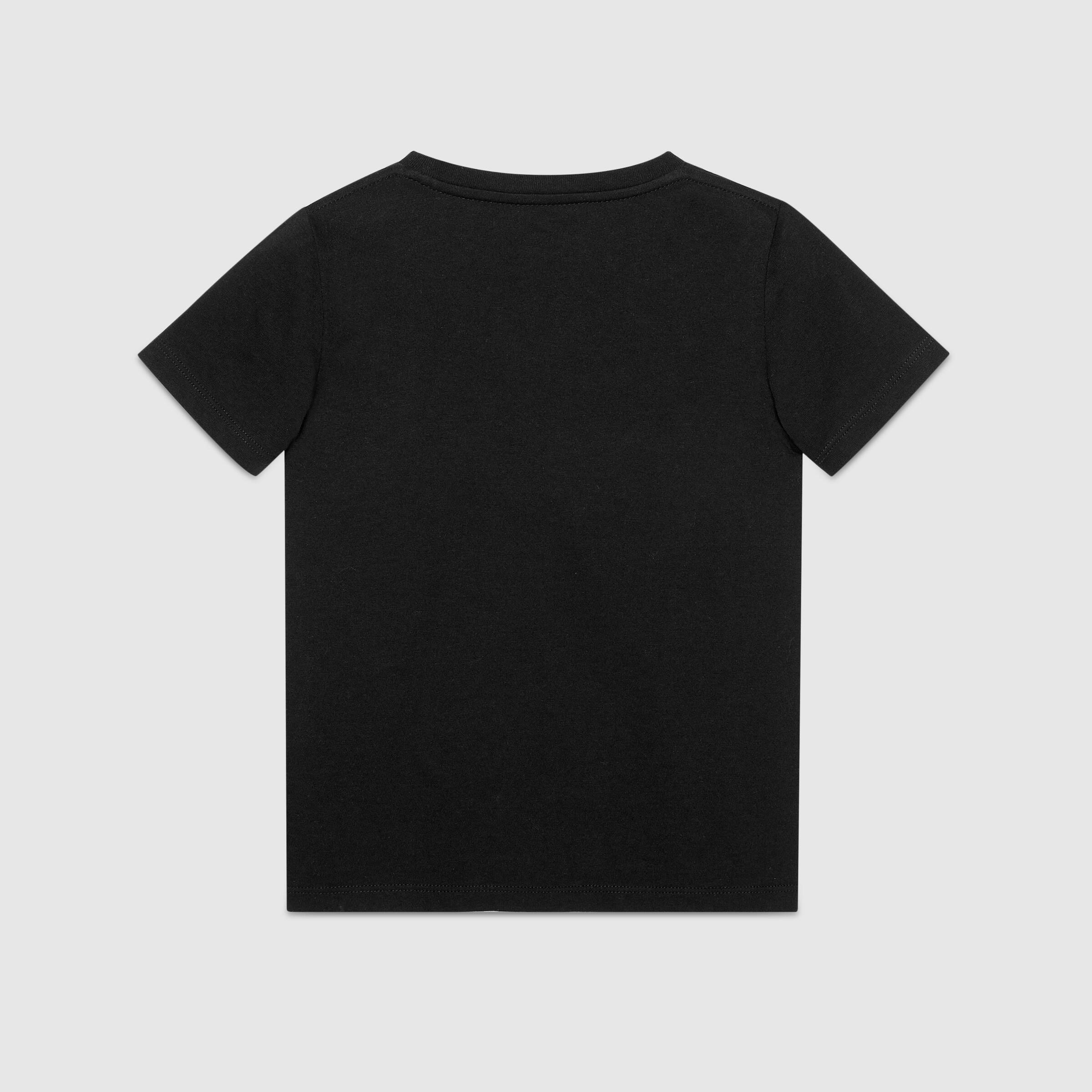 Boys Black Logo Cotton T-shirt