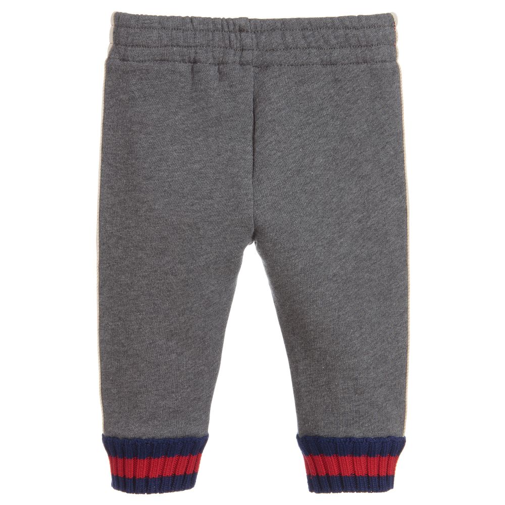 Baby Boys Grey Cotton Trousers