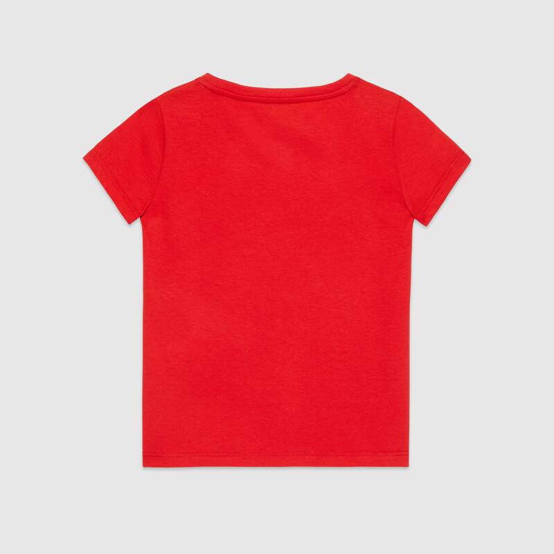 Girls Red Logo Cotton T-shirt