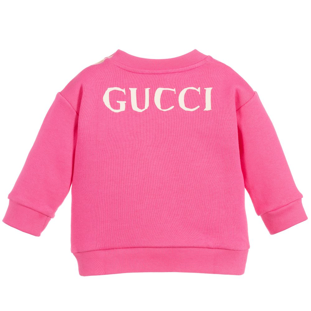 Baby Girls Pink Printing Cotton Sweatshirt