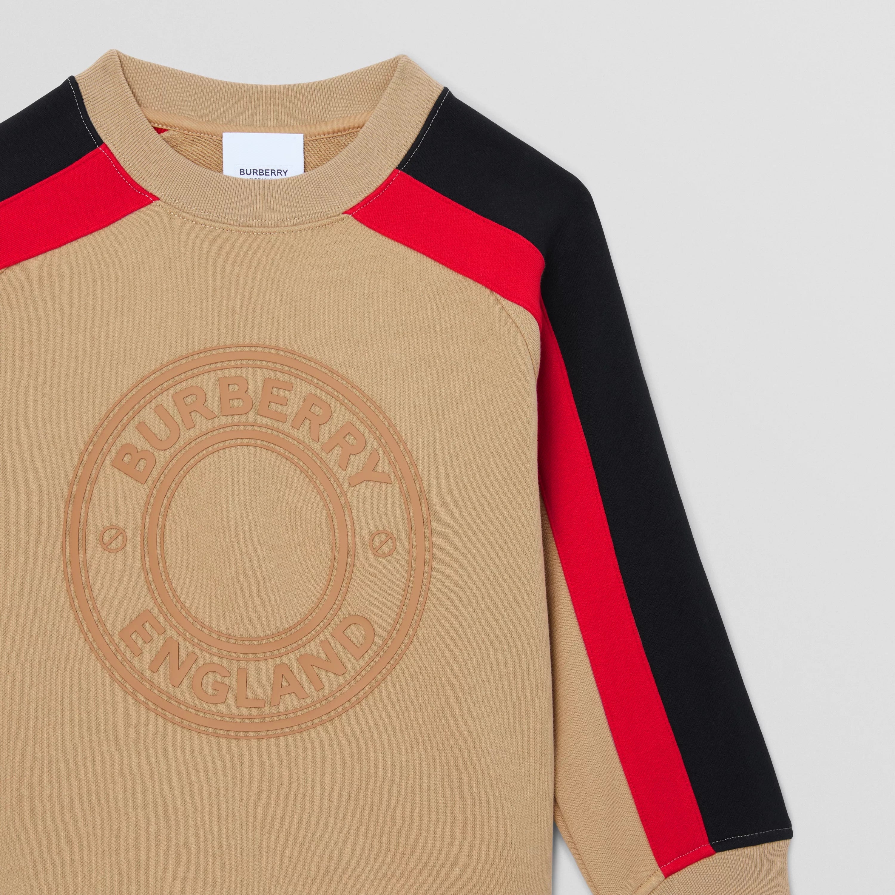 Boys & Girls Beige Logo Cotton Sweatshirt