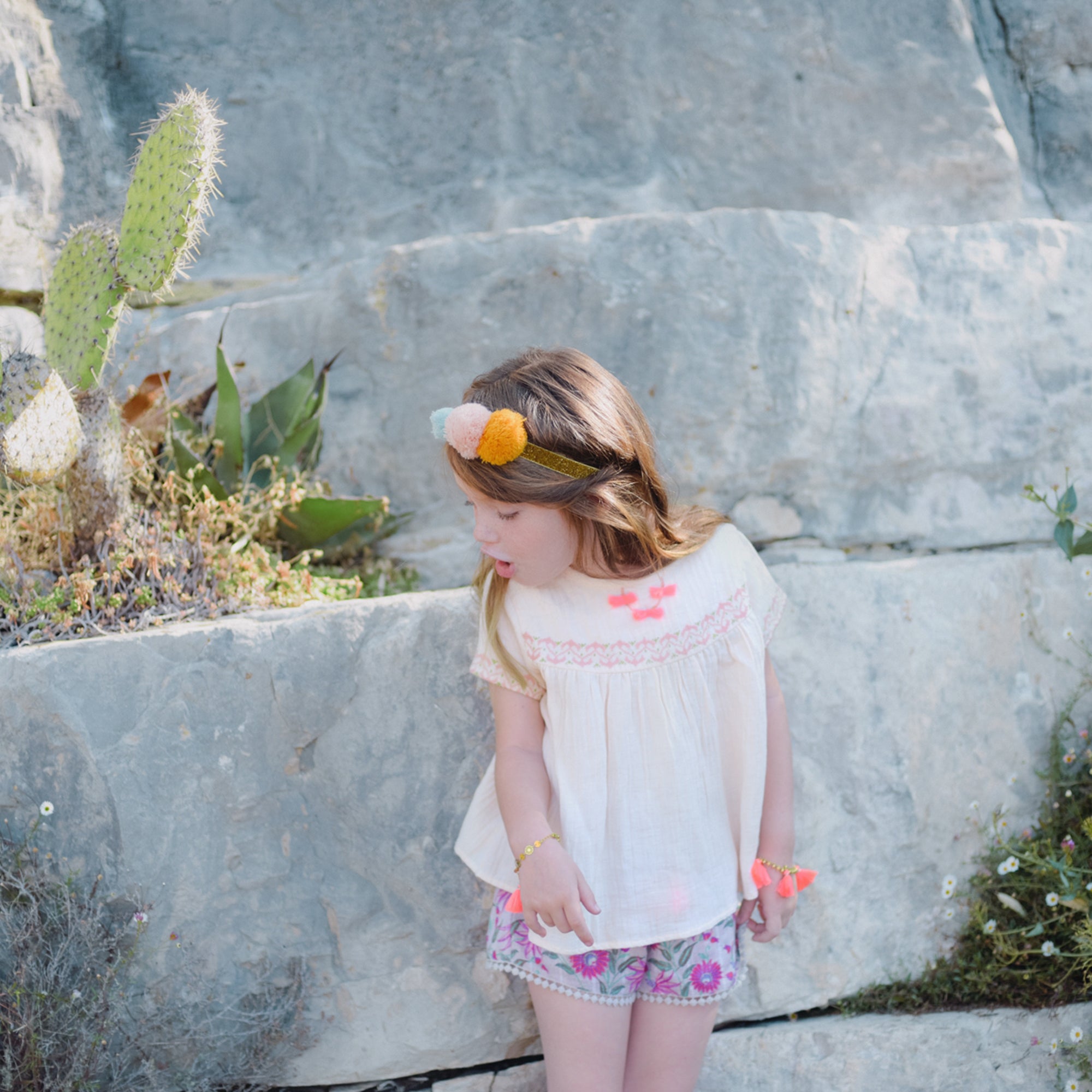 Girls Beige "Kabylie" Top