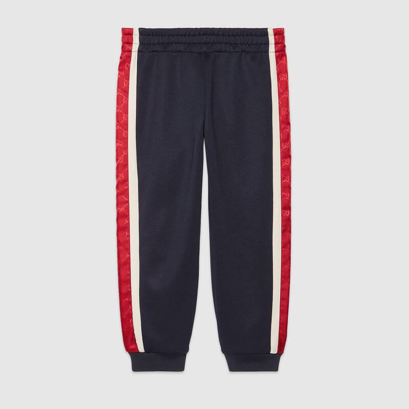 Boys Navy Striped Trousers