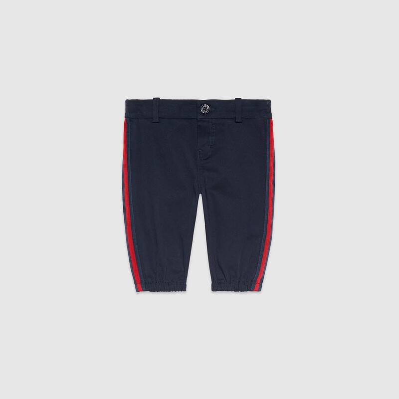 Baby Boys Blue Cotton Trousers