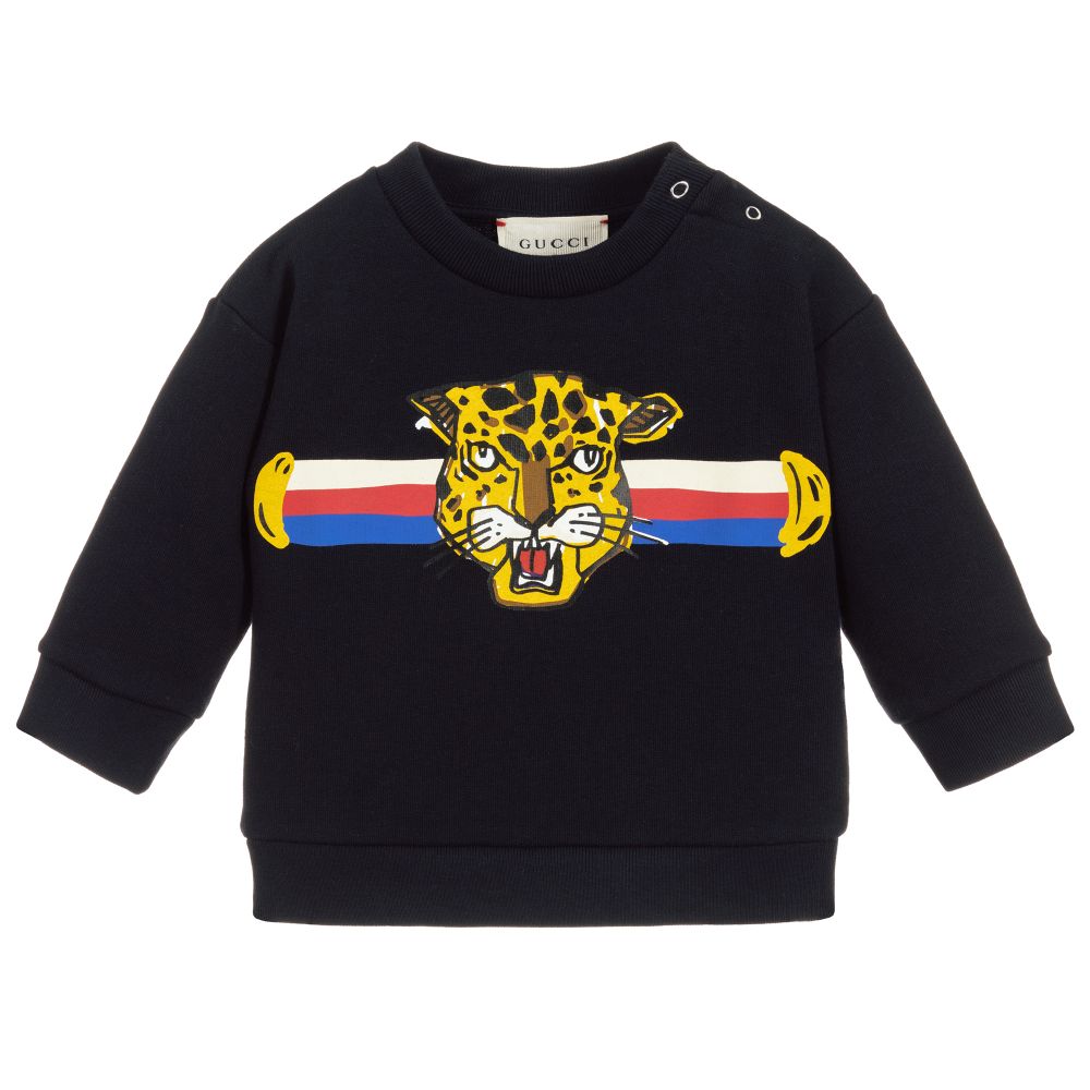 Baby Boys Navy Cotton Sweatshirt