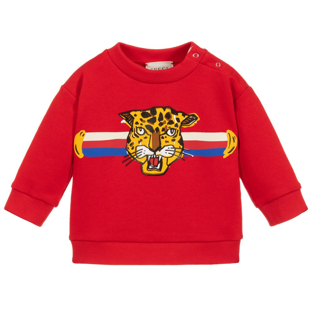 Baby Boys Red Cotton Sweatshirt