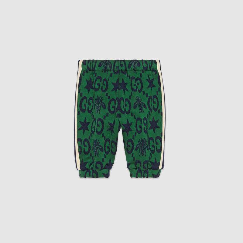 Baby Boys Green Logo Cotton Trousers