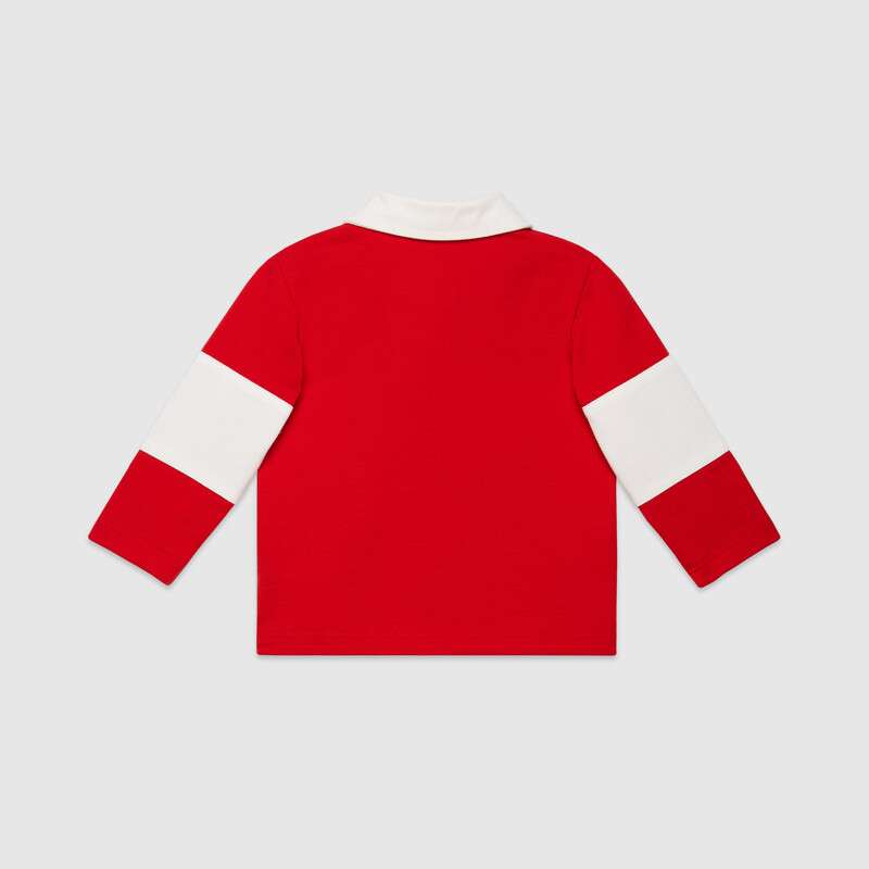 Baby Boys Red Logo Cotton Polo Shirt
