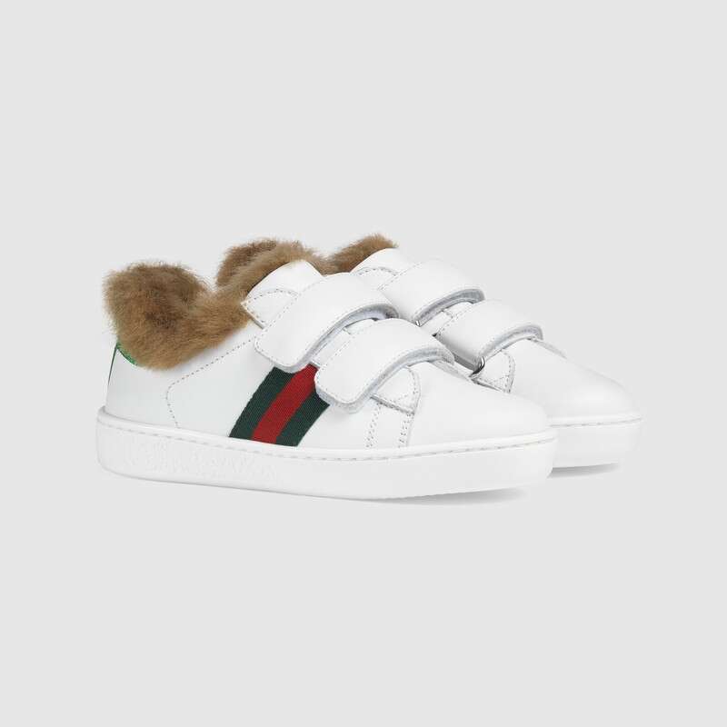 Baby Boys & Girls White Leather Velcro Shoes