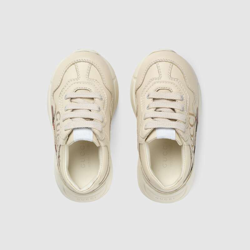 Baby Boys & Girls Ivory Logo Leather Shoes