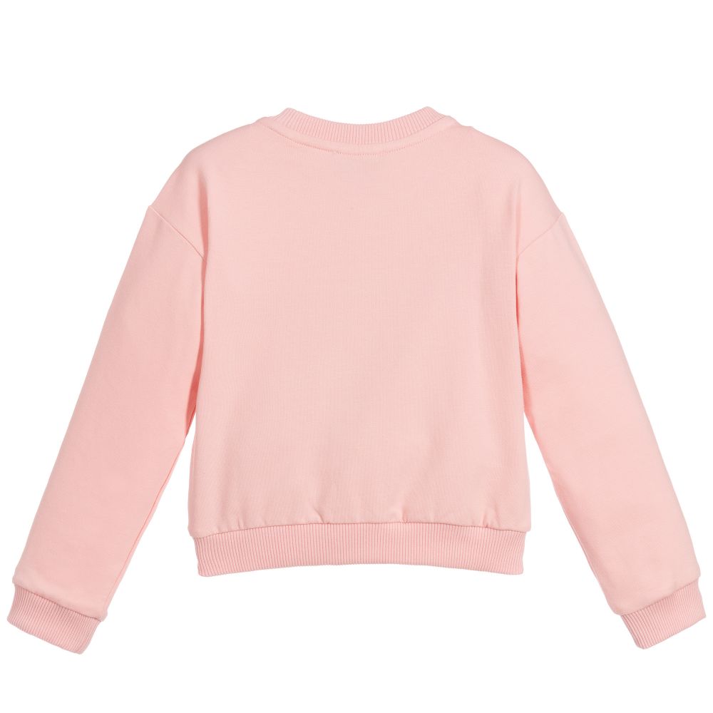 Girls Pink Printing Toy Cotton Sweatshirt