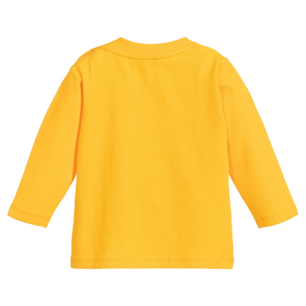 Baby Girls Yellow Logo Cotton Top