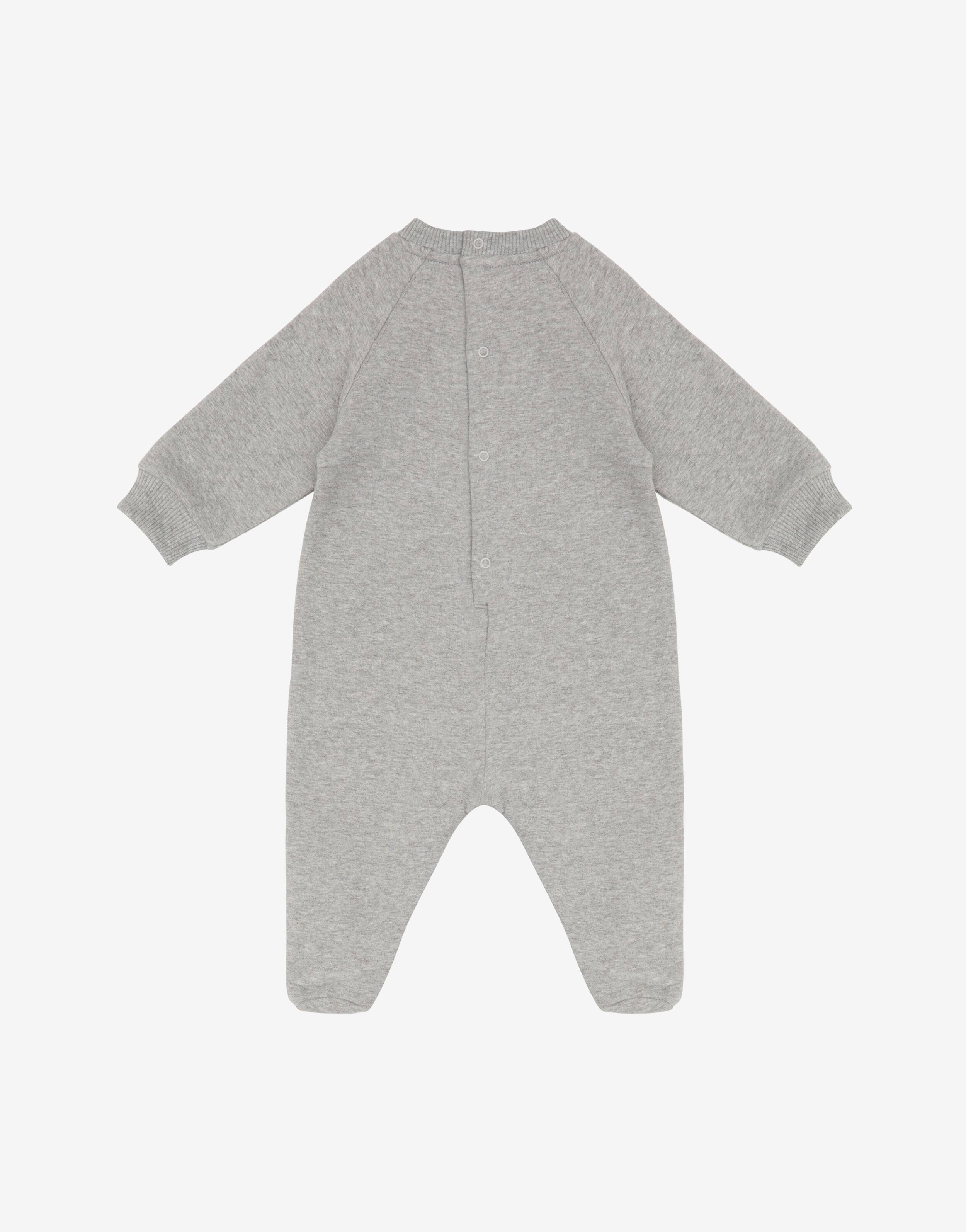 Baby Boys Grey Pattern Cotton Babysuit