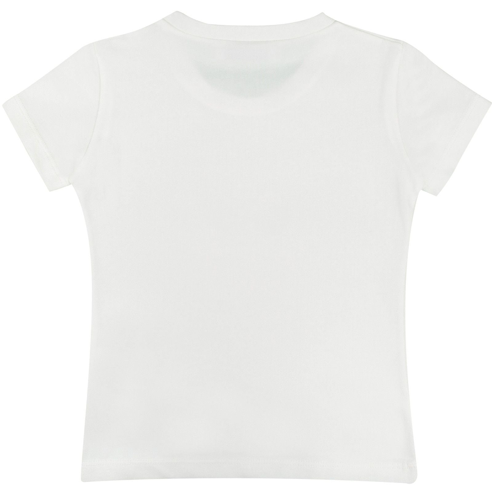 Girls Ivory T-Shirt With Gold Medusa Printed Logo - CÉMAROSE | Children's Fashion Store - 2