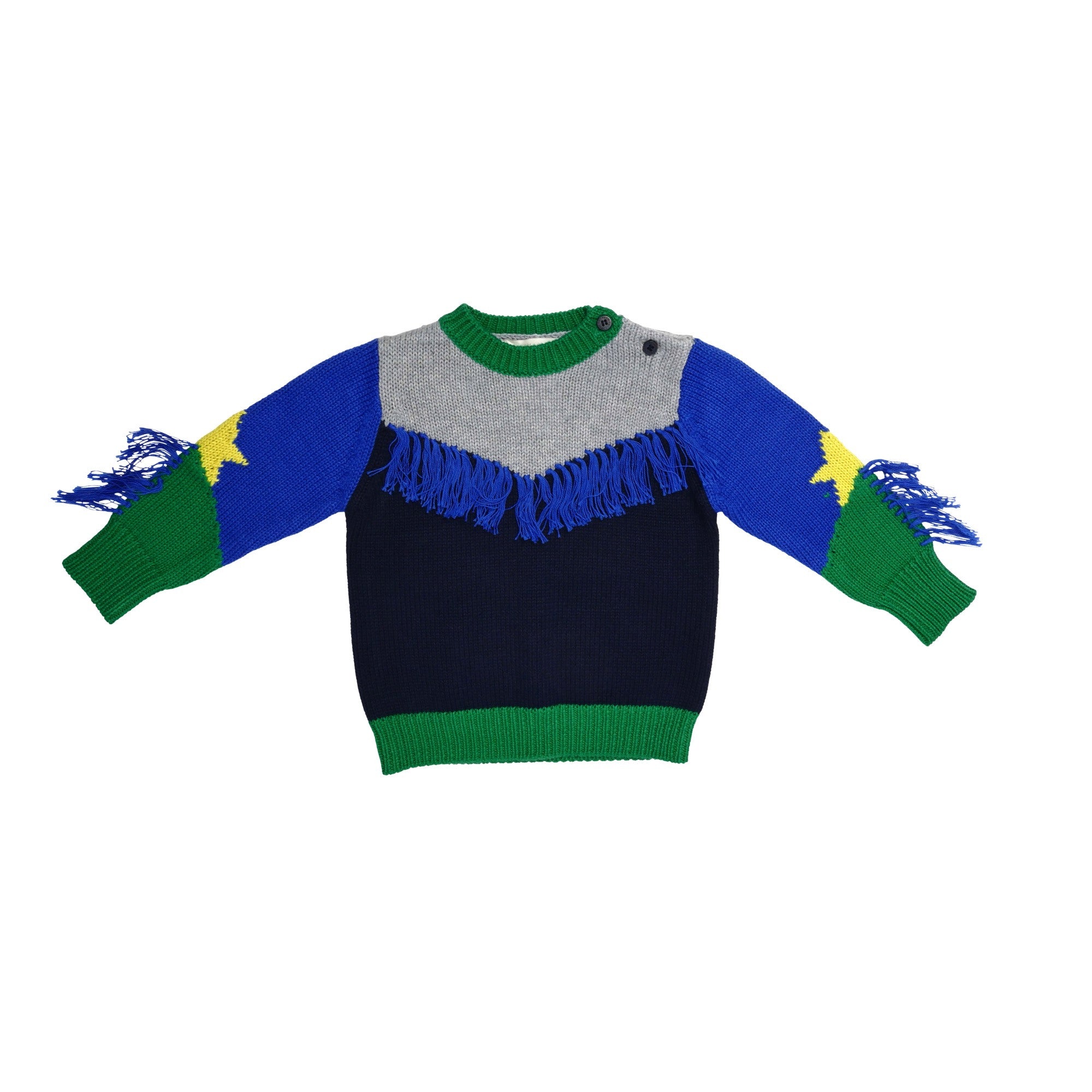 Baby Boys Multicolor Tassels Trims 'Yeeah' Sweater - CÉMAROSE | Children's Fashion Store