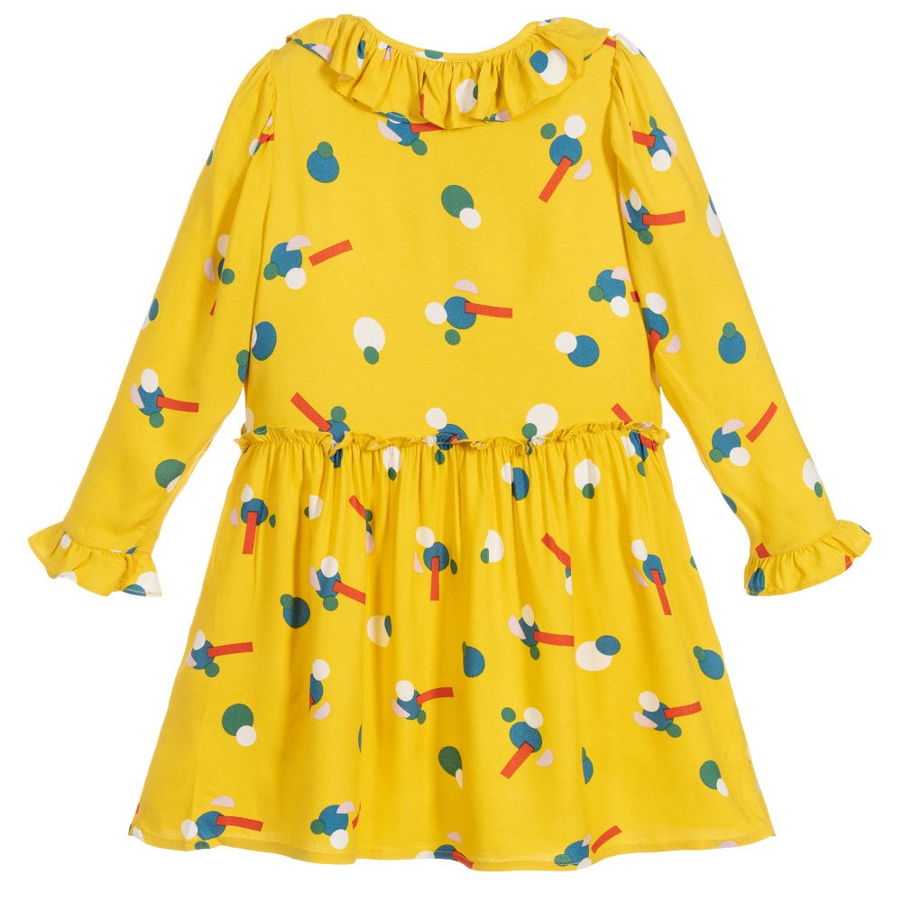 Girls Yellow Printing Dress