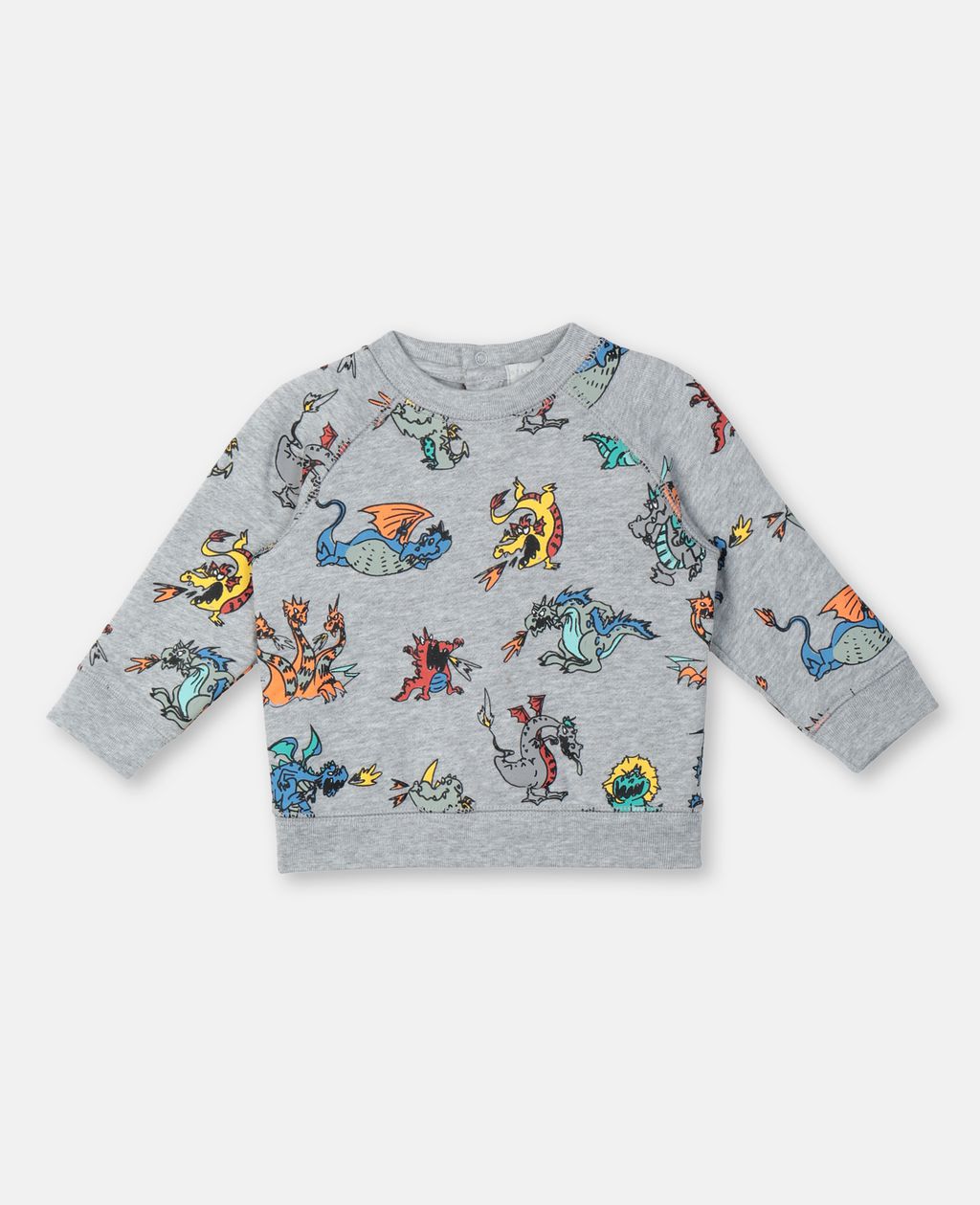 Baby Boys & Girls Grey Printing Cotton Sweater