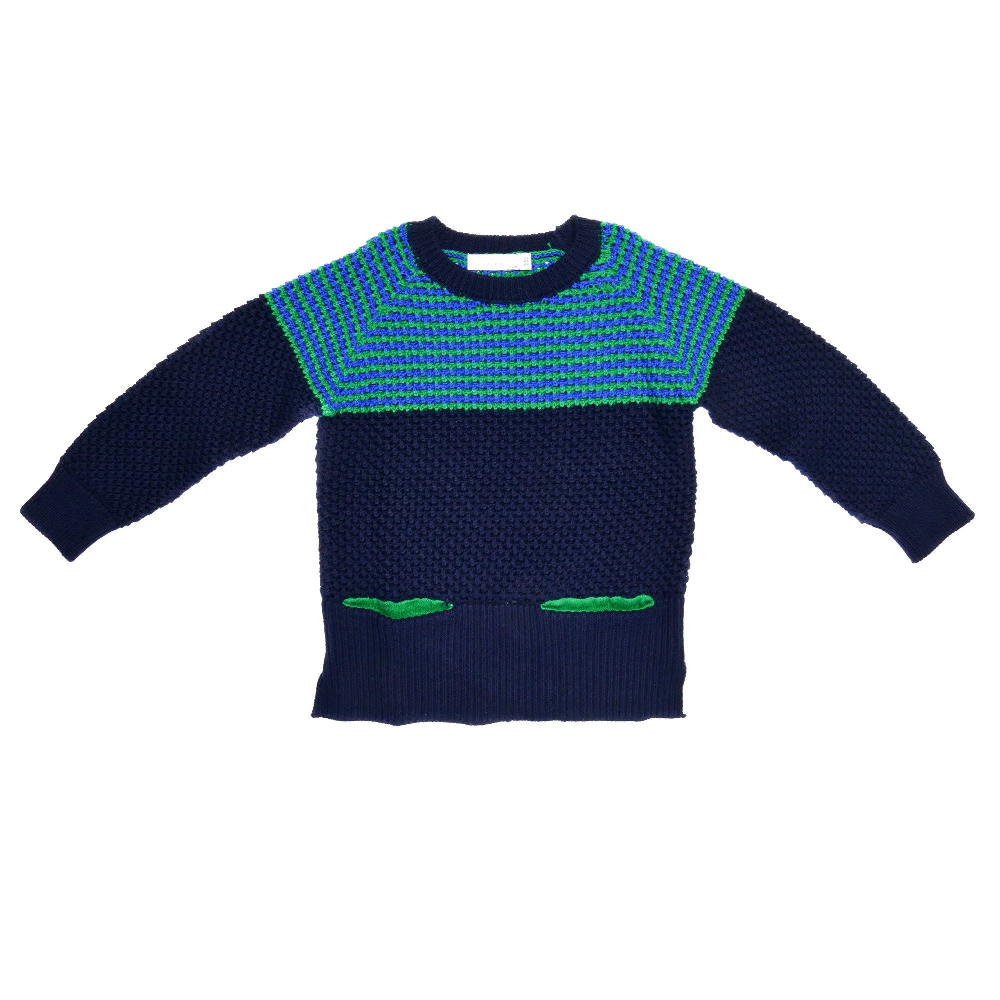 Boys Navy Blue Cotton 'Nunroe' Sweater - CÉMAROSE | Children's Fashion Store