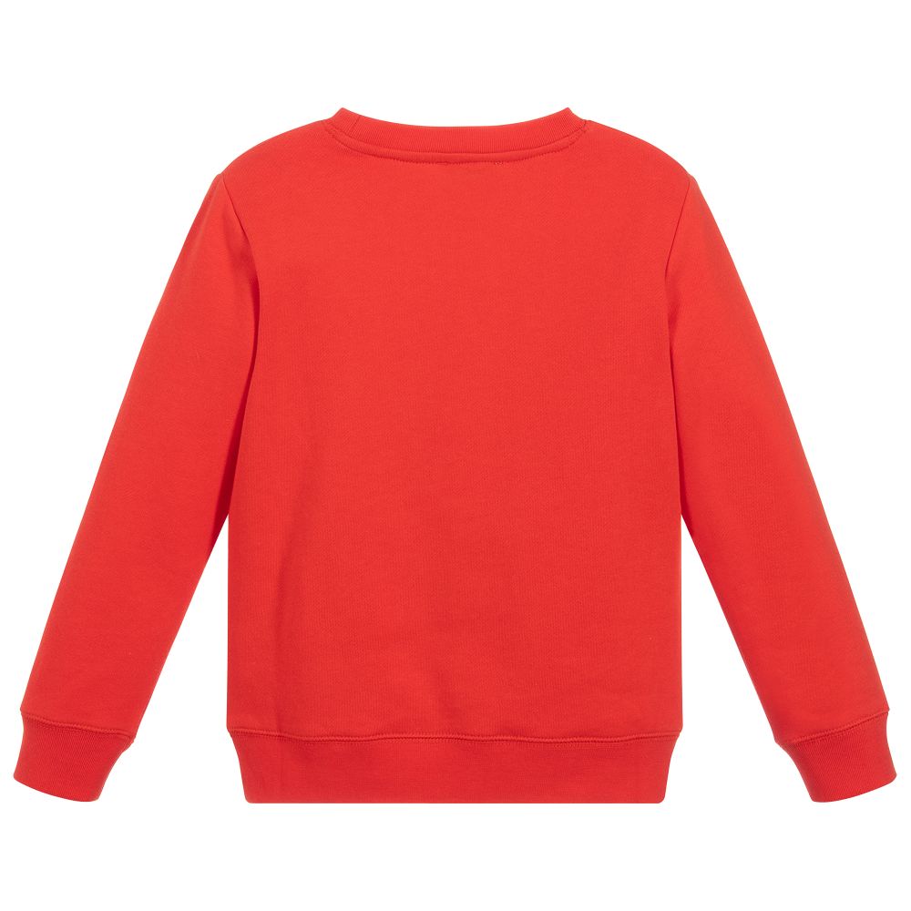 Boys Red Cotton Sweatshirt