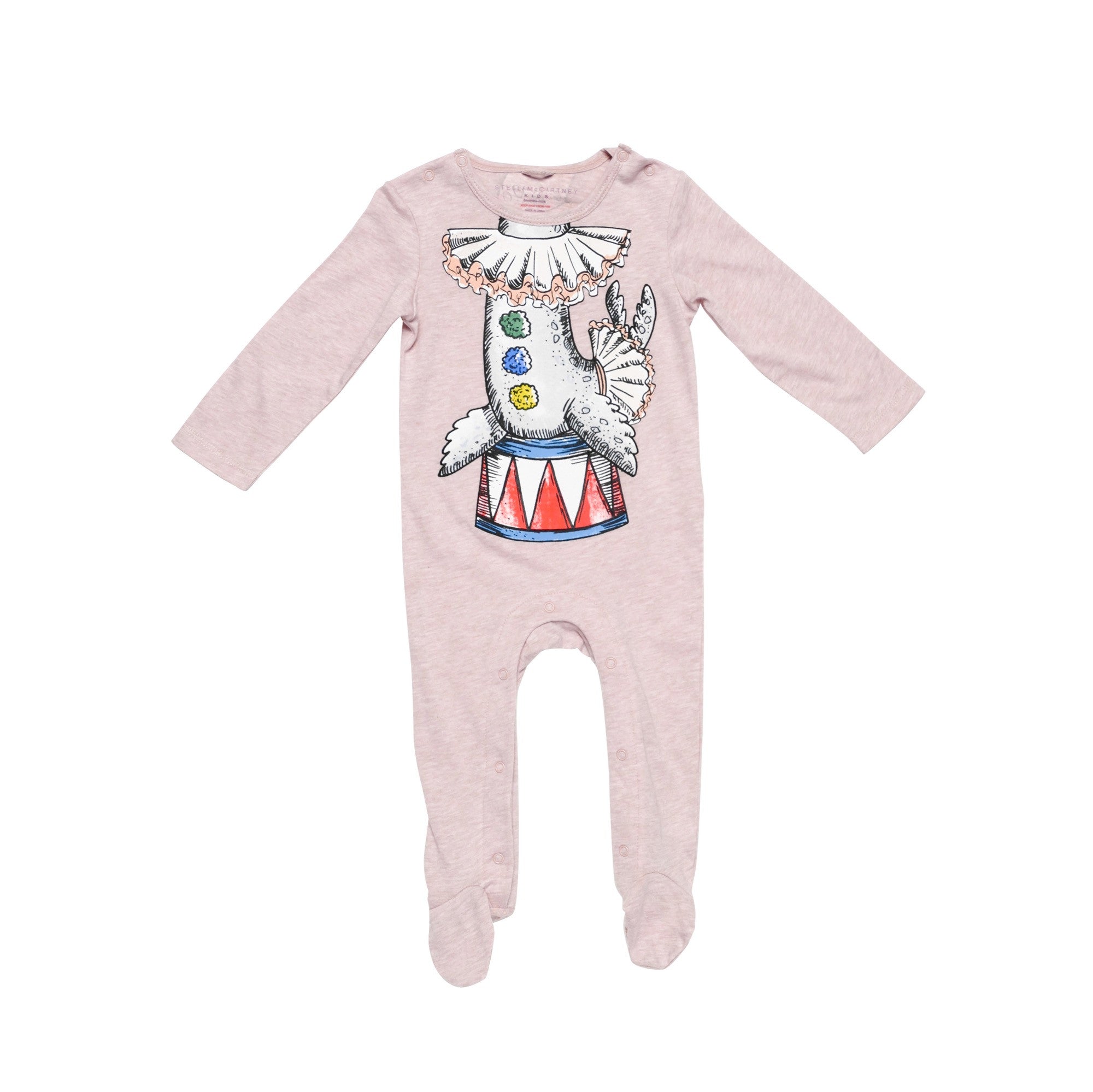 Baby Pink Fancy Printed 'Twiddle' Babygrow - CÉMAROSE | Children's Fashion Store - 1
