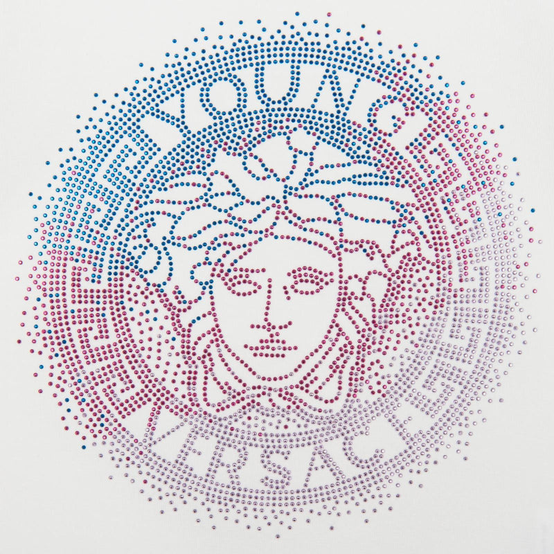 Girls Ivory Multicolor Medusa Studded T-Shirt - CÉMAROSE | Children's Fashion Store - 3