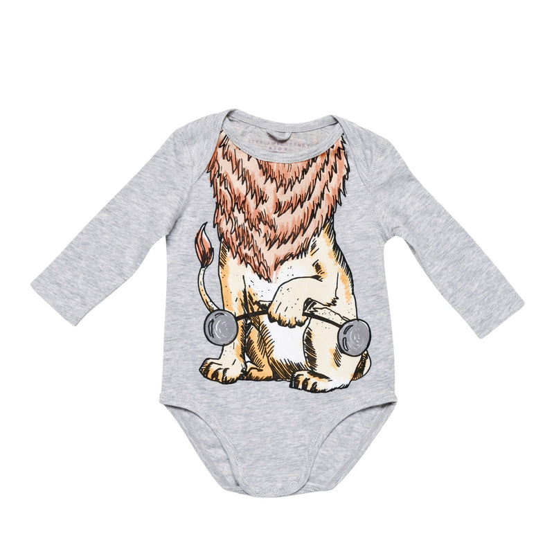Baby Pebble Lion Pinted Cotton 'Binky' Bodysuit - CÉMAROSE | Children's Fashion Store