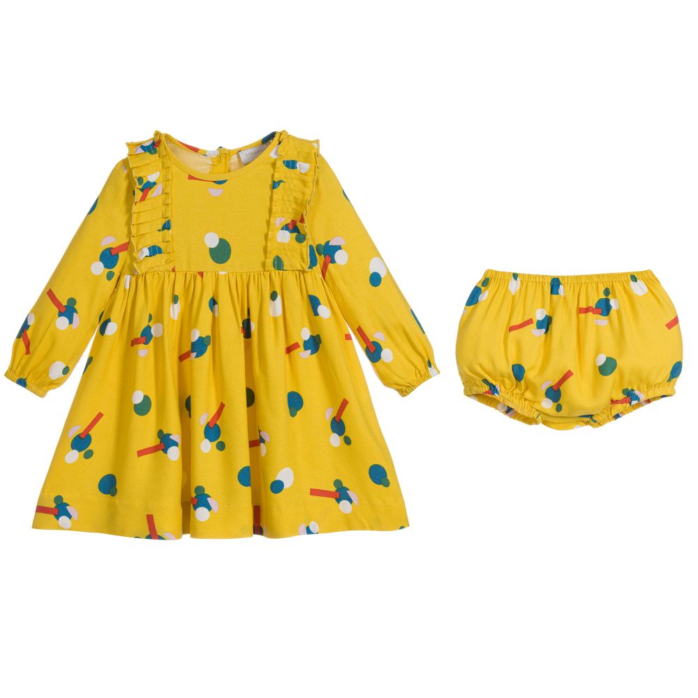 Baby Girls Yellow Flower Dress Set