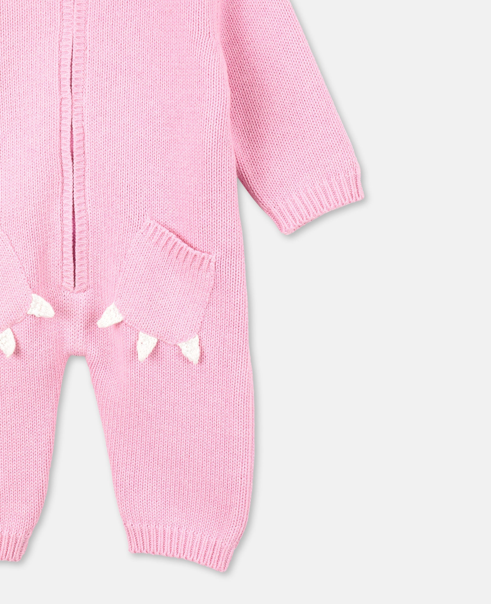 Baby Girls Pink Knit Jumpsuit